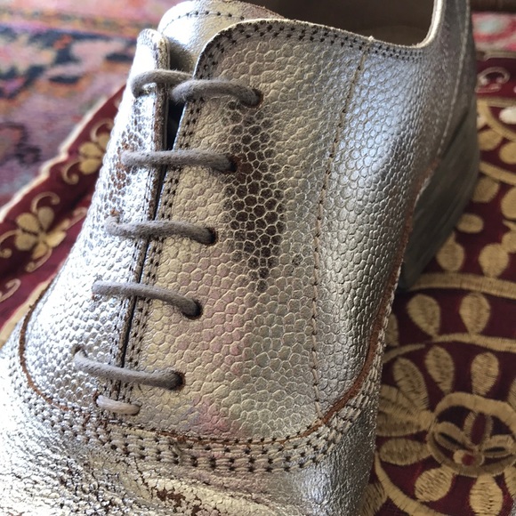 Diesel Silver Leather Men’s Oxford size 10.5 / 44 - Picture 5 of 9